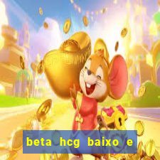 beta hcg baixo e gravidez evoluiu