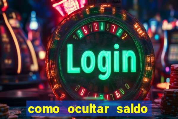 como ocultar saldo na betfair