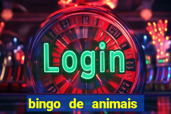 bingo de animais para educa??o infantil