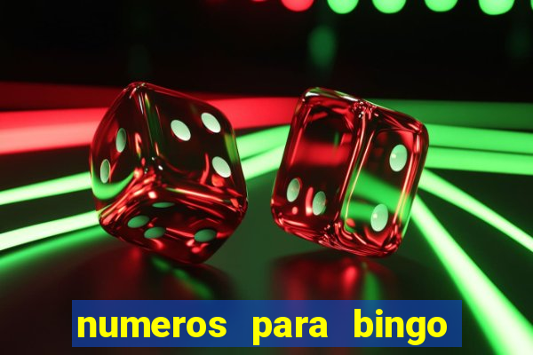 numeros para bingo de 1 a 90